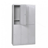 Dulap metalic pentru haine cu 6 uși, 2050x1140x450 mm, RAL9001
