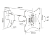 Wall Mount Reflecta FLEXO 40-200B, Black, 23''-42'', Tilt/Swivel, VESA up to 200x200, max.30 kg