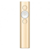 Presenter Logitech Spotlight, 3 buttons, Range: 30m, Bluetooth/2.4 Ghz, 85 mAh, Gold