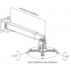 Ceiling/Wall Mount Reflecta, "TAPA" Universal  Black, 430-650mm, max.load 20kg, 23055