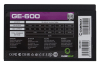Power Supply ATX 600W GAMEMAX GE-600, 80+, Active PFC, 120mm fan, Retail