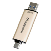  256GB USB3.1/Type-C Flash Drive  Transcend "JetFlash 930C", Gold, Classic Cap,OTG (R/W:420/400MB/s)