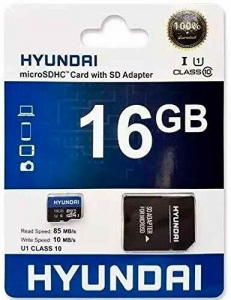 16GB microSD Class10 UHS-I + SD adapter  Hyundai Technology