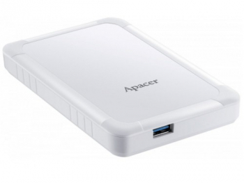 1.0TB (USB3.1) 2.5" Apacer AC532 Shockproof Portable Hard Drive, White