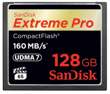 128GB CompactFlash Card, CFast 2.0 600X, Transcend