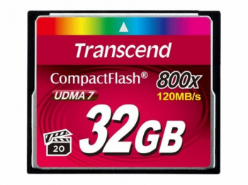 32GB CompactFlash Card, Hi-Speed  800X, Transcend