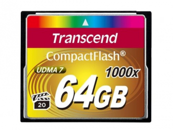 64GB CompactFlash Card, Hi-Speed 1000X, Transcend
