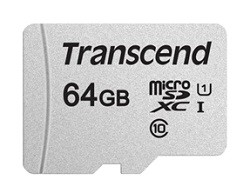 64GB MicroSD (Class 10) UHS-I (U1), Transcend