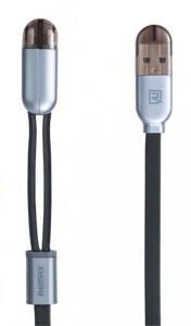 	Remax Binary Lightning+Micro cable - Black