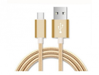Xpower Type-C cable, Nylon - Gold