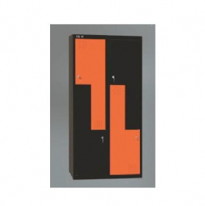 Dulap pentru haine cu 4 uși in forma Z, 1830x800x450 mm