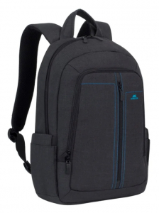 16"/15" NB backpack - RivaCase 7560 Canvas Black Laptop, Fits devices 29,5x38,0x4,5cm