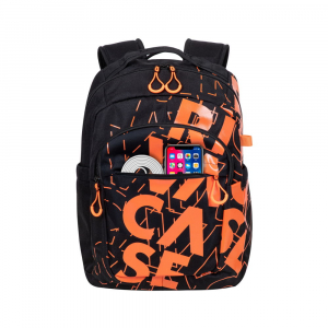 Backpack Rivacase 5430, for Laptop 15,6" & City bags, Black/Orange