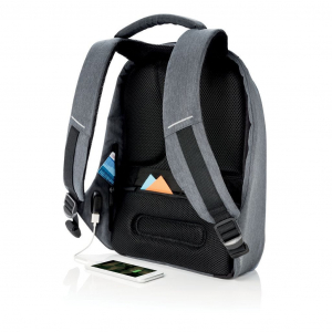 Backpack Bobby Compact, anti-theft, P705.651 for Laptop 14" & City Bags, Zebra 