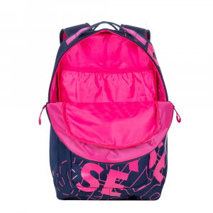 Backpack Rivacase 5430, for Laptop 15,6" & City bags, Dark Blue/Pink