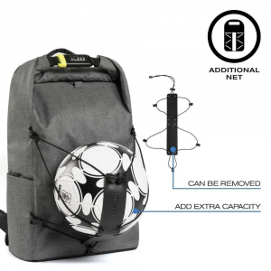 Backpack Bobby Urban Lite, anti-theft, P705.502 for Laptop 15.6" & City Bags, Grey