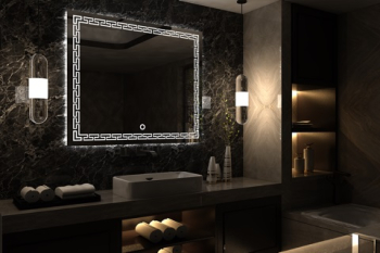 Oglinda  APHRODITE alb rece (6400K) buton Touch 700x600