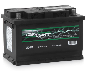Аккумулятор GIGAWATT  74AH 680A(EN) клемы 0 (278x175x190) S4 008