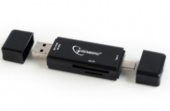 Type-C/MicroSD/USB2.0 Card Reader SD, microSD,  Gembird "UHB-CR3IN1-01"