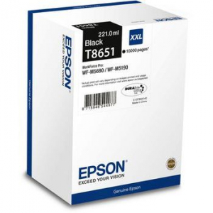Ink Cartridge Epson T8651 / C13T865140, WF-M5xxx XXL Mono Cartridge, 221ml, 10'000 pages