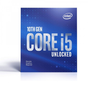 CPU Intel Core i5-10600KF 4.1-4.8GHz (6C/12T, 12MB, S1200,14nm, No Integrated Graphics, 95W) Rtl