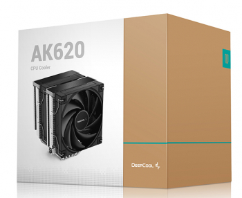 AC Deepcool "AK620" (≤28 dB, 500-1850RPM, 68.99 CFM, 2x120mm, 260W, 6/6mm, 1456g.)