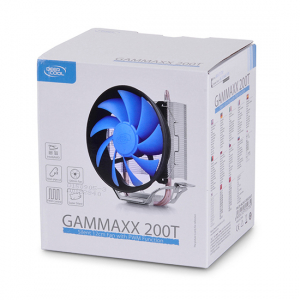 AC Deepcool "GAMMAXX 200T" (17.8-26dBA, 900-1600RPM, 54.25CFM, 120mm, 100W, 361g)
