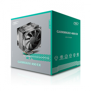 AC Deepcool "GAMMAXX 400 EX" (≤27.6 dBA, 500-1500RPM, 52 CFM, 2x120mm, 180W, 4x6mm, 930g.)