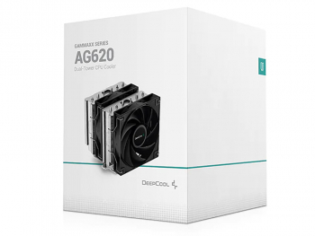 AC Deepcool "AG620" (<29.4dBA, 300-1850RPM, 67.88CFM, 2x120mm, 260W, 6x6mm, 1300g.)