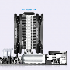 AC Deepcool "AS500 PLUS" (<29.2dBA, 500-1200RPM, 70.81CFM, 2x140mm, ARGB, PWM, 5x6mm, 1198g.)