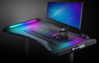 Gaming Desk Cougar MARS, Width 1500mm, Heigh 750 / 800 / 850 mm, Dual-sided RGB Lighting Effects