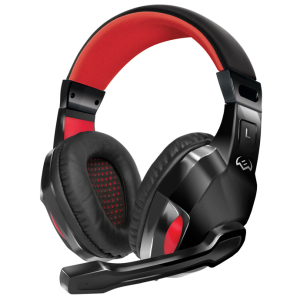 Gaming Headset SVEN AP-G857MV, 40mm drivers, 20-20000Hz, 32 Ohm, 105dB, 340g., 3.5mm, Black/Red