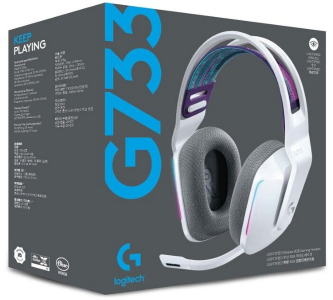 Gaming Wireless Headset Logitech G733, 40mm drivers, 20-20kHz, 39 Ohm, 87.5dB, 278g, 29h, BLUE VO!CE