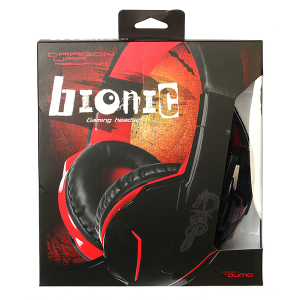 Gaming Headset Qumo Bionic, 40mm drivers, 20-20khz, 32 Ohm, 100db, 387g., 2x3.5mm