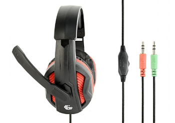  Gaming Headset GMB GHS-03, 40mm driver, 20-20000Hz, 32 Ohm, 95 db, 0.250g, 3.5mm, Black/Red