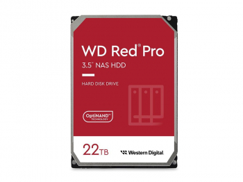 3.5" HDD 22.0TB-SATA-512MB Western Digital  "Red Pro (WD221KFGX)", NAS, CMR