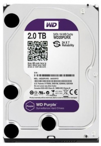 3.5" HDD  2.0TB-SATA- 64MB  Western Digital " Purple Surveillance (WD20PURZ)"