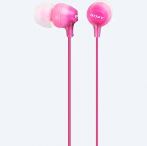 Earphones  SONY  MDR-EX15AP, Mic on cable,  4pin 3.5mm jack L-shaped, Cable: 1.2m, Pink