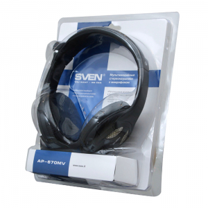Headset SVEN AP-670MV with Microphone, Black