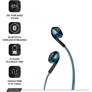 Earphones  Bluetooth  JBL  Tune 205BT, Blue