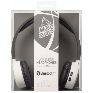 Bluetooth headset, Cellular MUSICSOUND, White/Black