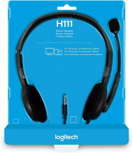 Headset Logitech H111, Mic, 1 x mini-jack 3.5mm