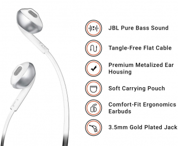 Earphones  JBL  T205 Chrome