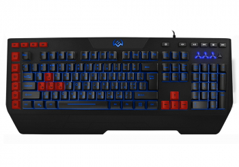 Gaming Keyboard SVEN KB-G9600, Multimedia, 6 G-keys, Macro, 3 color backlight, Wrist rest, USB