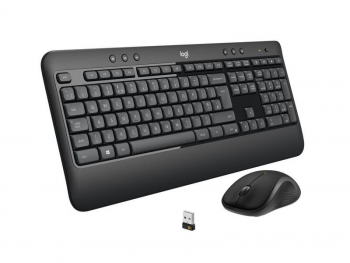 Wireless Keyboard & Mouse Logitech MK540 Advanced, Spill-resistant, Quiet typing, Palm rest, Media C