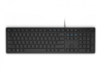 Keyboard Dell KB216, Multimedia, Fn Keys, Quiet keys, Spill resistant, White,  US Layout, USB