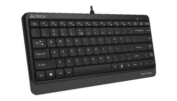 Keyboard A4Tech FK11, Compact, 12Fn Keys, Laser Engraving, Splash Proof, USB, 1.5m, EN/RU/RO, Black/