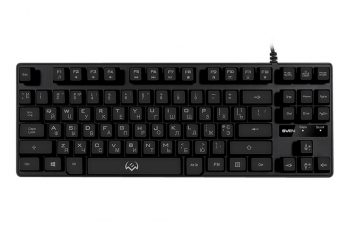 Gaming Keyboard SVEN KB-G7400, TKL, Bbacklighting, WinLock, 12 Fn keys, Black, USB