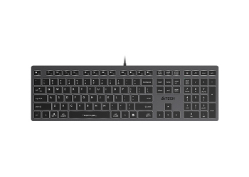 Keyboard A4Tech FX60, 12 Fn keys, Ultra slim, Scissor Switch Keys, Chocolate Keycaps, Splash Proof, 