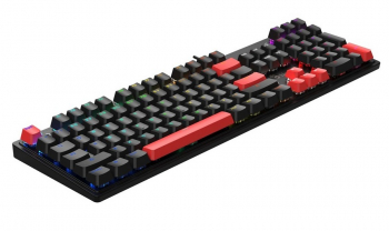 Gaming Keyboard Bloody S510R, Mechanical, BLMS Switch Red, Double-Shot Keycaps, Fire Black, USB